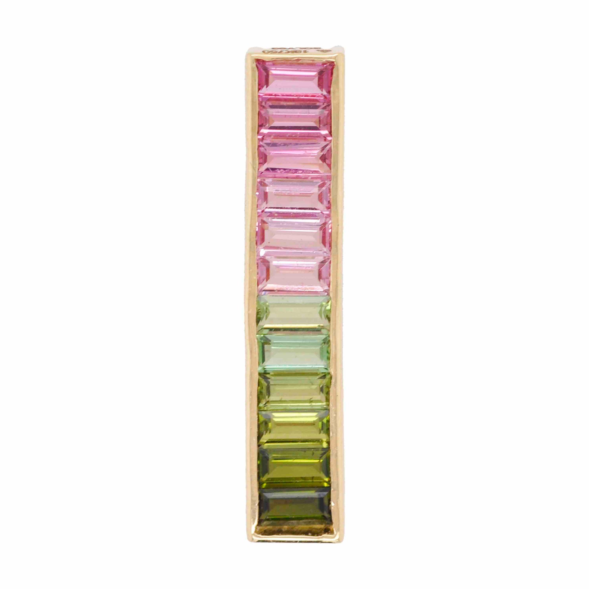 bi color tourmaline pendant