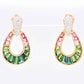 bi color tourmaline earrings