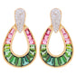watermelon tourmaline earring