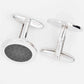 Sterling Silver Black Carbon Cufflinks - Vaibhav Dhadda Jewelry