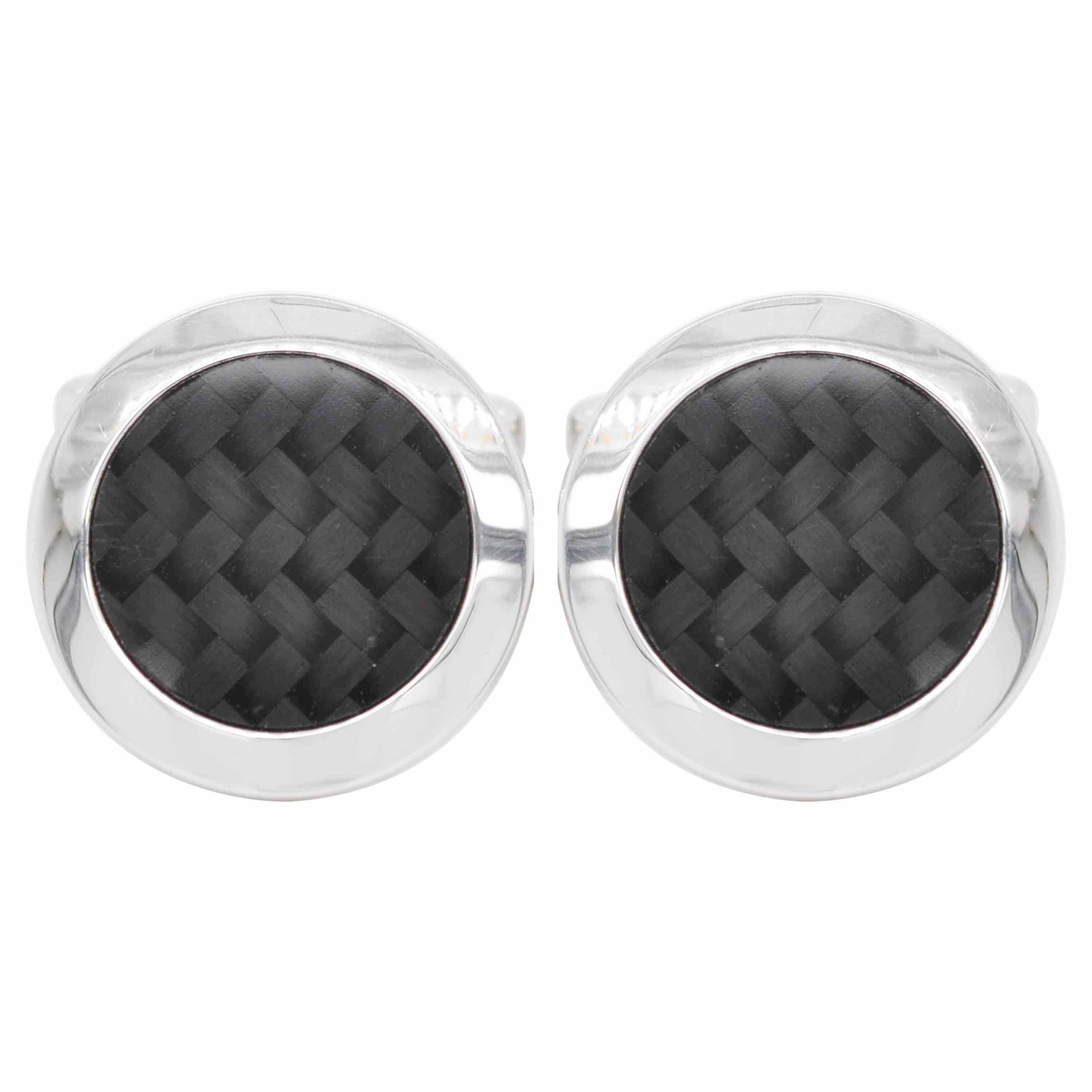 Black Guilloché Enamel Cufflinks