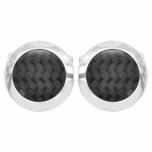 Black Guilloché Enamel Cufflinks