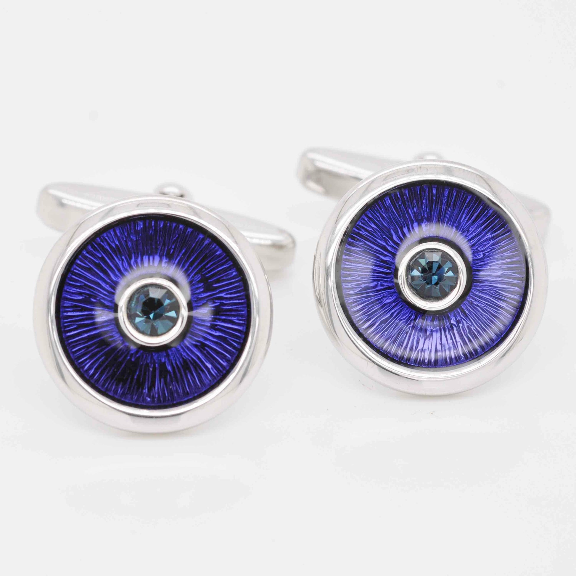 guilloche enamel cufflinks