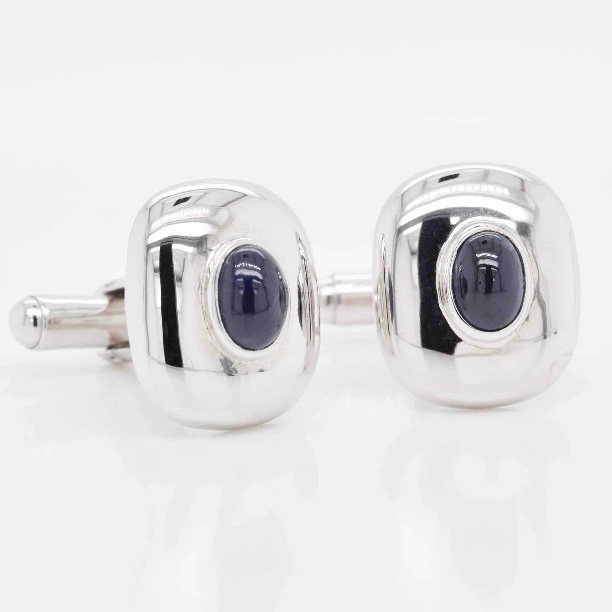 Blue Sapphire Gemstone Cufflinks - Vaibhav Dhadda Jewelry