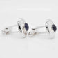 Blue Sapphire Gemstone Cufflinks - Vaibhav Dhadda Jewelry