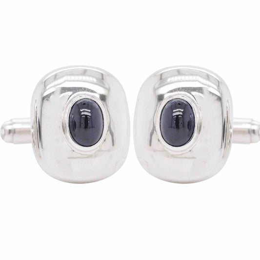 Blue Sapphire Gemstone Cufflinks - Vaibhav Dhadda Jewelry