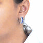 18K White Gold Blue Sapphire Diamond Earrings - Vaibhav Dhadda Jewelry