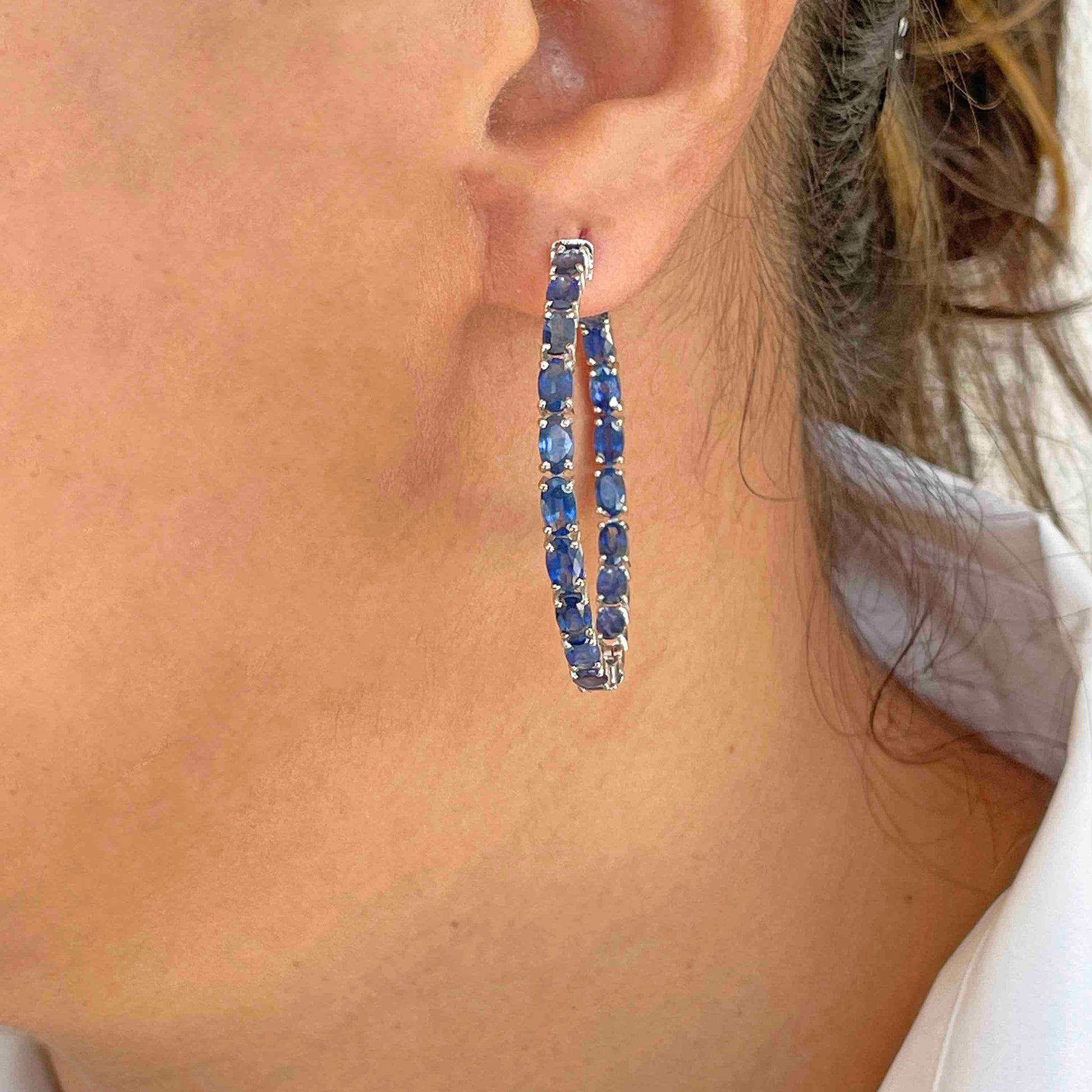 sapphire earrings drop