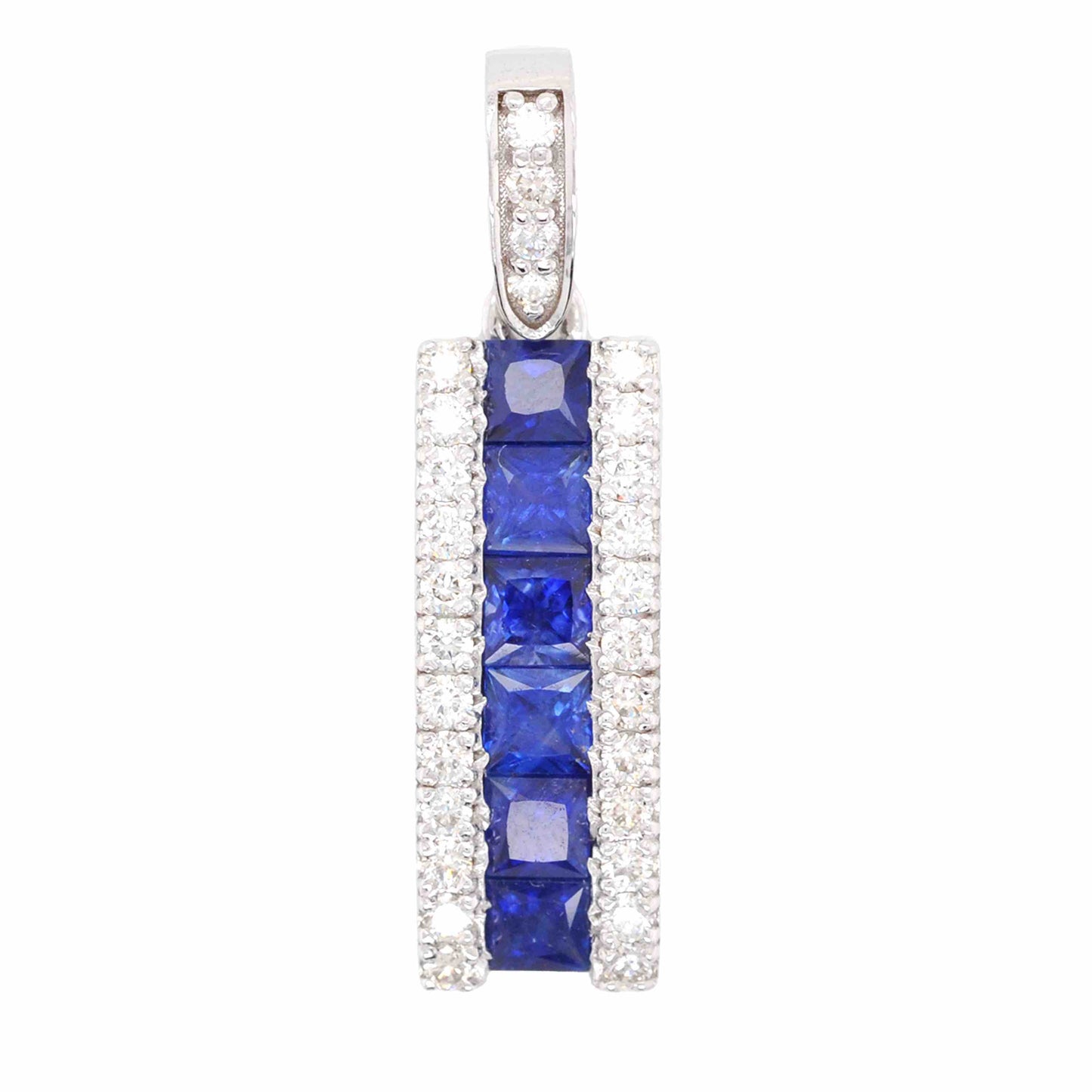 blue sapphire pendant necklace
