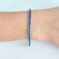 dark blue gemstone tennis link line bracelet
