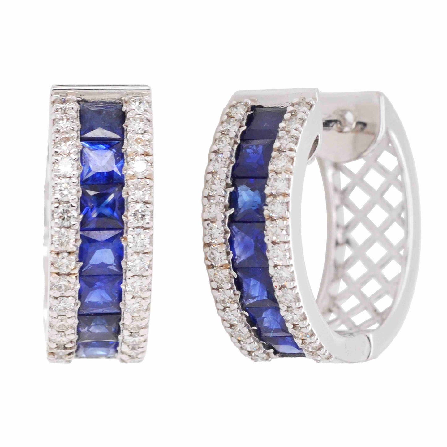 sapphire diamond earrings