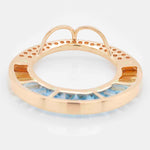 18K Gold Blue Topaz Citrine Cleopatra Diamond Pendant Necklace - Vaibhav Dhadda Jewelry