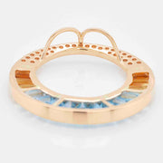 18K Gold Blue Topaz Citrine Cleopatra Diamond Pendant Necklace - Vaibhav Dhadda Jewelry