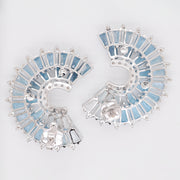 Orbit Blue Topaz Diamond Earrings
