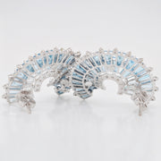 Orbit Blue Topaz Diamond Earrings