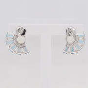 Blue Topaz Opal Earrings