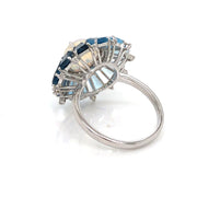 Blue Topaz Opal Ring