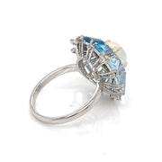 Blue Topaz Opal Ring