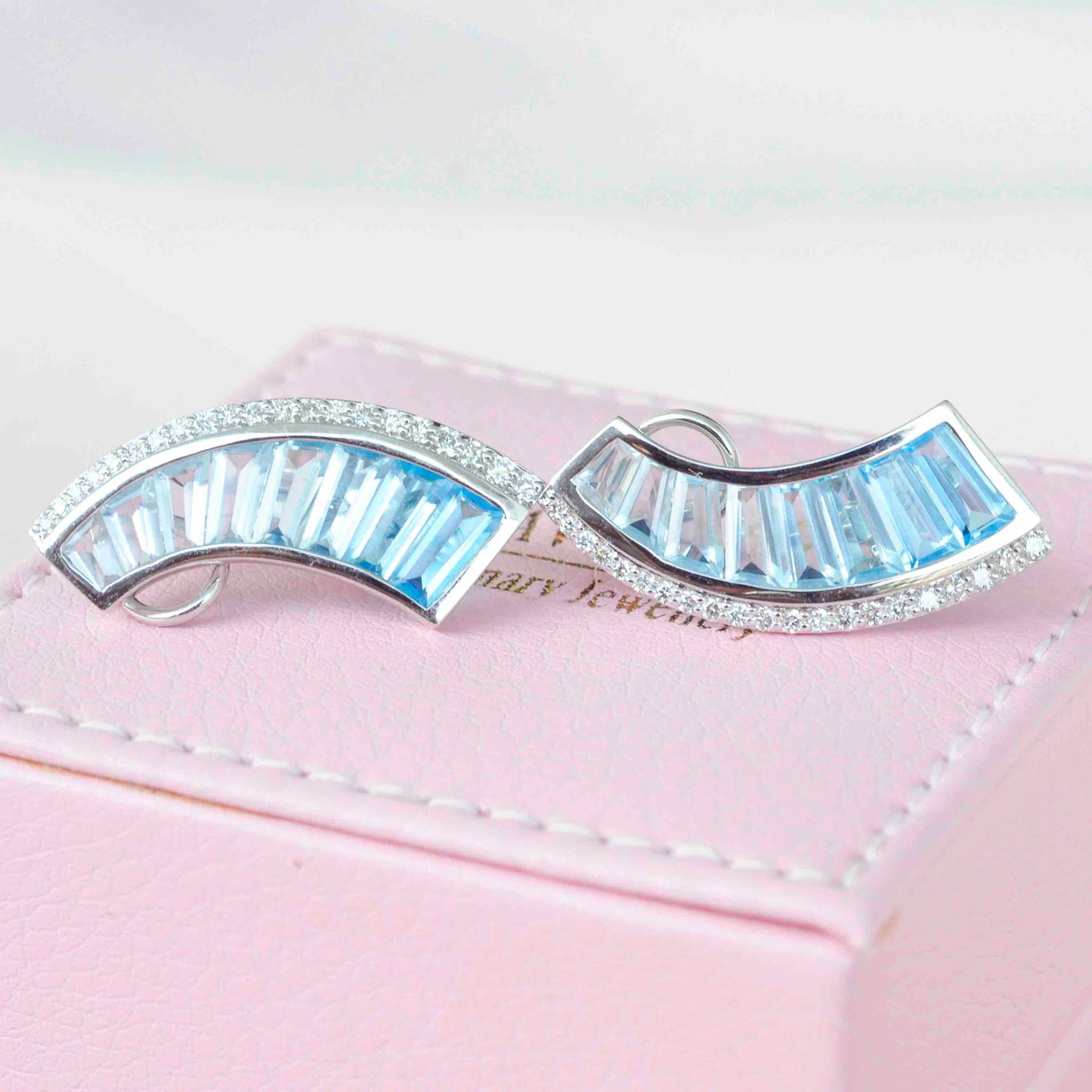 blue topaz earrings stud