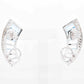 18K Gold Blue Topaz Sword Crawler Diamond Stud Earrings - Vaibhav Dhadda Jewelry