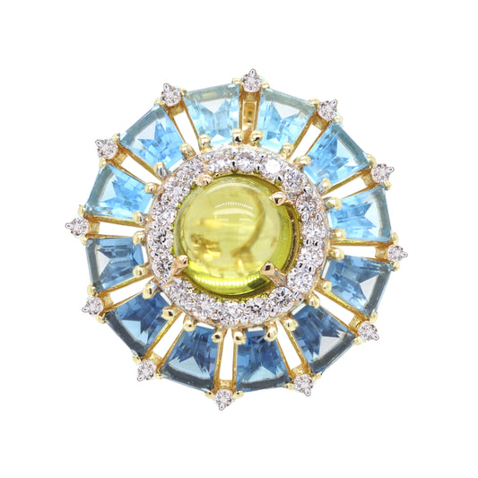 blue topaz pendant