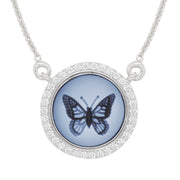 Cameo Butterfly Diamond Pendant