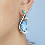 Butterfly Flutter Turquoise Earrings