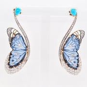 Butterfly Flutter Turquoise Earrings