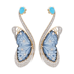 Butterfly Flutter Turquoise Earrings