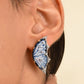 Handgeschnitzte Achat-Schmetterlings-Diamant-Ohrstecker aus 18 Karat Gold