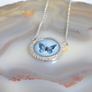 Cameo Butterfly Diamond Pendant