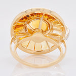 Back of the ring displaying the secure setting and craftsmanship of the internal rotating structure.