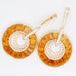 Circle Citrine Dangle Set