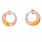 Pink tourmaline earrings with diamond