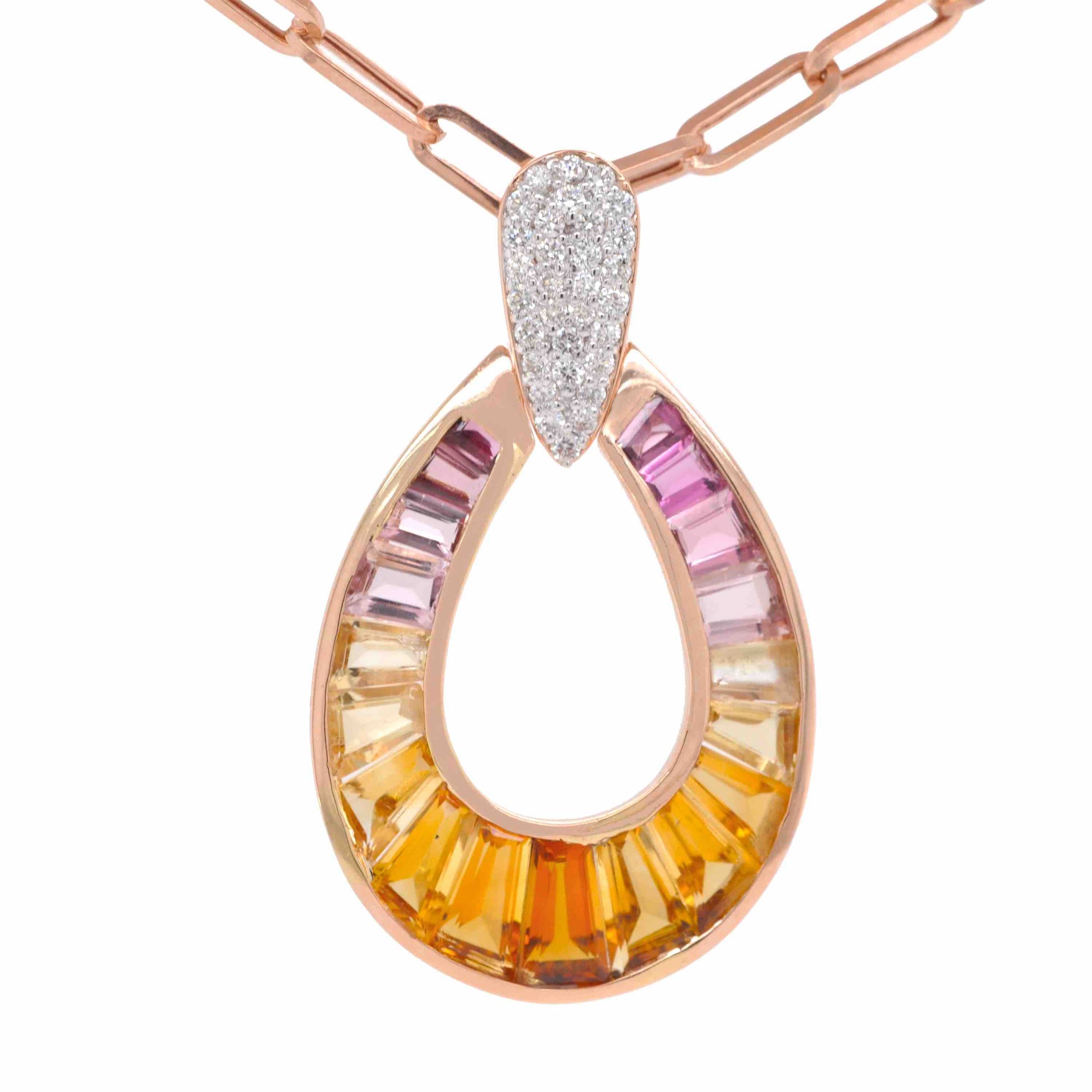 citrine pendant necklace