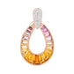Doorknocker Citrine Pink Tourmaline Pendant