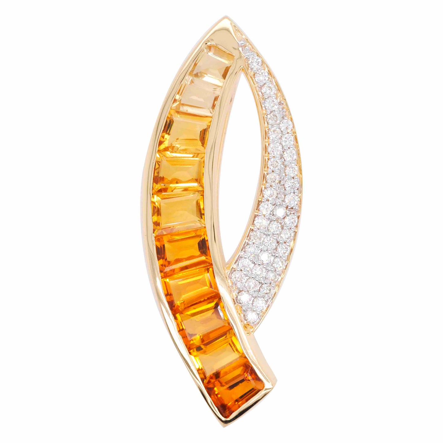 citrine diamond necklace