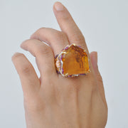Hand Carved Taj Mahal Citrine Statement Ring