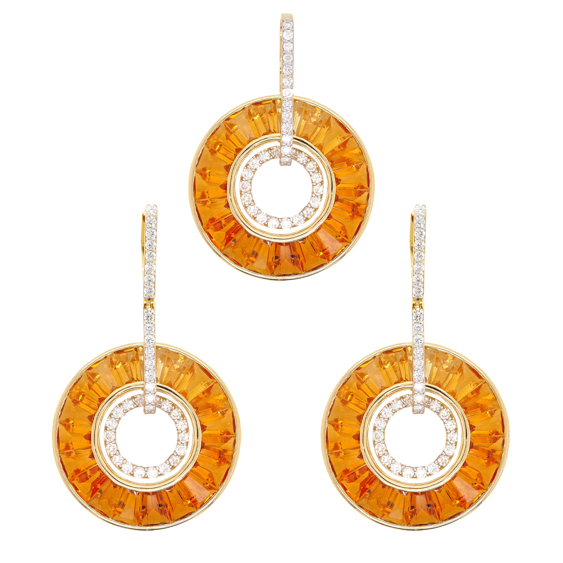diamond citrine set 