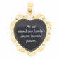 18K Gold Valentine Couple Cameo Carved Heart Pendant