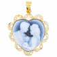 18K Gold Valentine Couple Cameo Carved Heart Pendant - Vaibhav Dhadda Jewelry