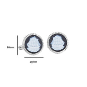 Sterling Silver Ship Cufflinks