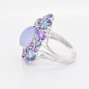 Amethyst & Blue Topaz Ring