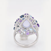 Amethyst & Blue Topaz Ring