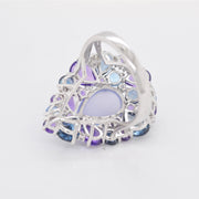 Amethyst & Blue Topaz Ring