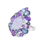 Amethyst & Blue Topaz Ring