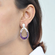 Doorknocker Amethyst Earrings