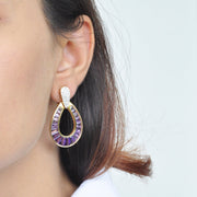 Doorknocker Amethyst Earrings