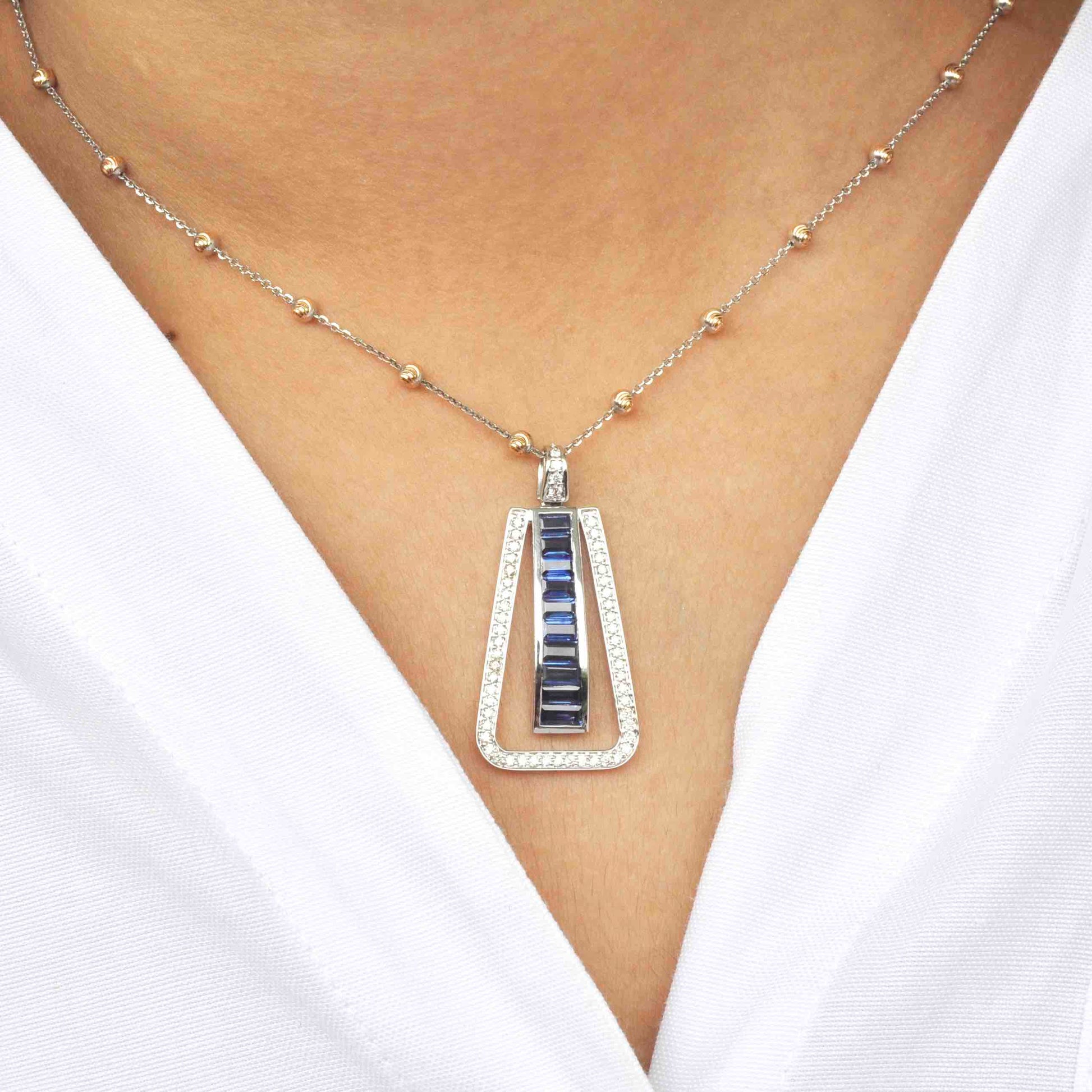 art deco pendant necklace