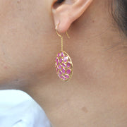 Circle Ruby Earrings